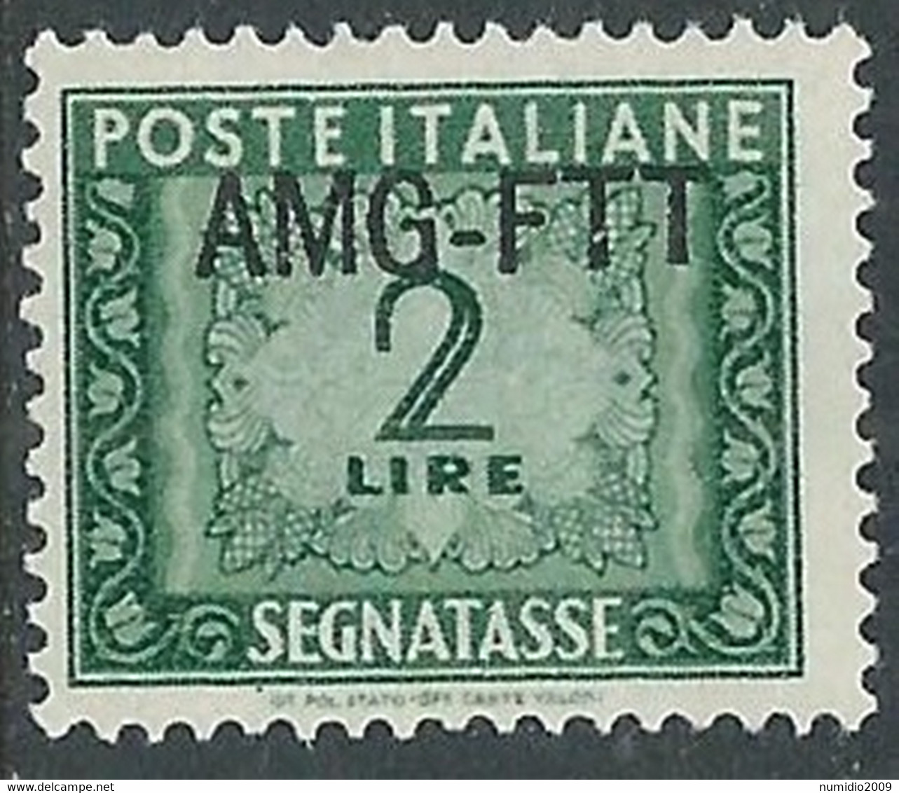 1949-54 TRIESTE A SEGNATASSE 2 LIRE MNH ** - RE10 - Portomarken