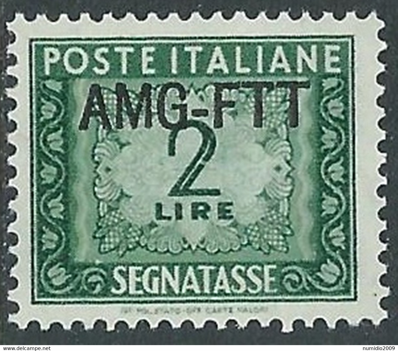1949-54 TRIESTE A SEGNATASSE 2 LIRE MNH ** - RE10-3 - Segnatasse