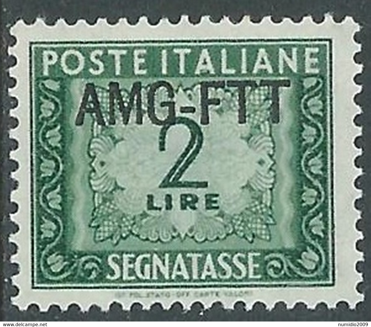 1949-54 TRIESTE A SEGNATASSE 2 LIRE MNH ** - RE10-6 - Portomarken