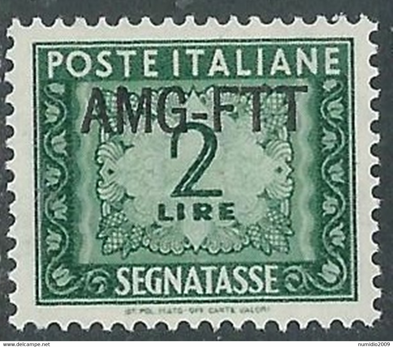 1949-54 TRIESTE A SEGNATASSE 2 LIRE MNH ** - RE10-7 - Portomarken