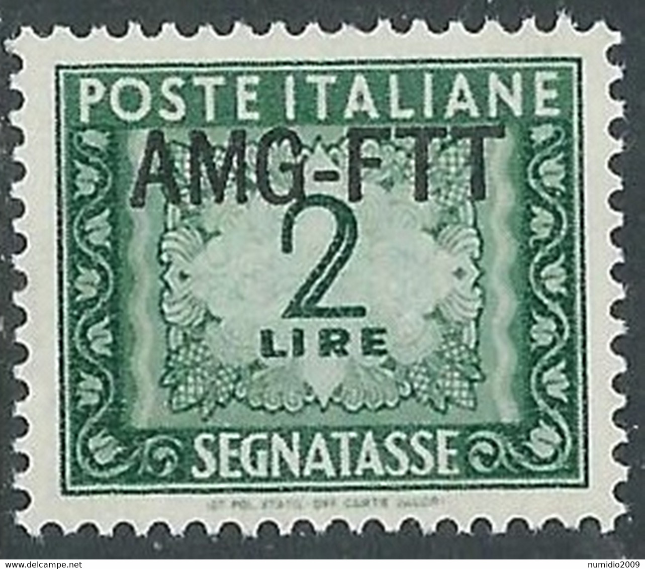 1949-54 TRIESTE A SEGNATASSE 2 LIRE MNH ** - RE10-8 - Strafport