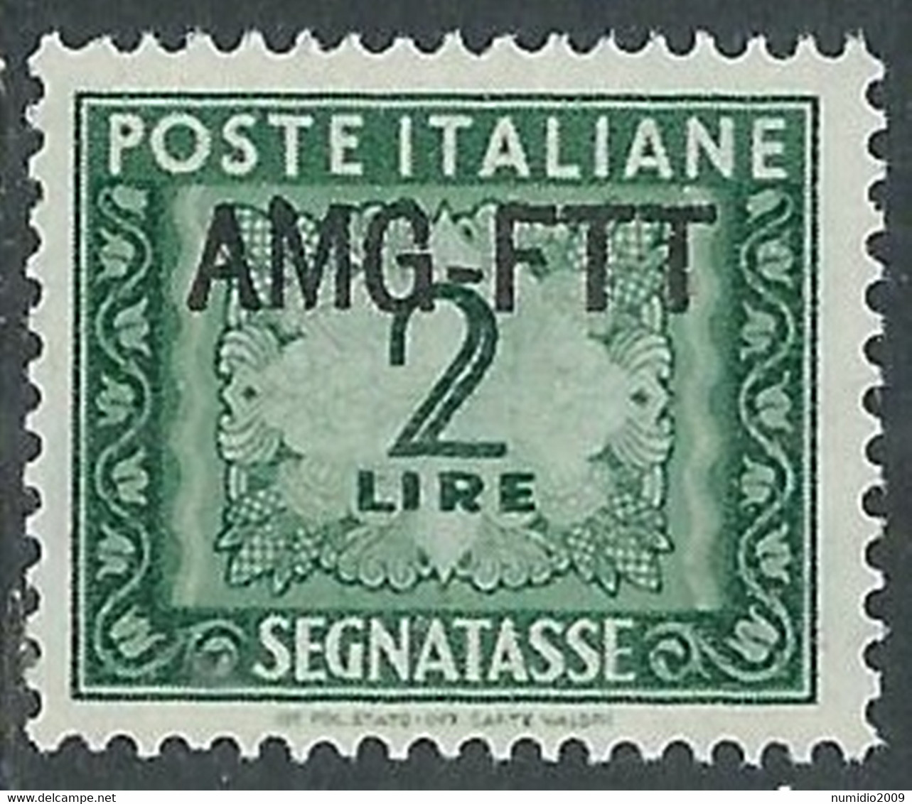 1949-54 TRIESTE A SEGNATASSE 2 LIRE MNH ** - RE10-9 - Segnatasse