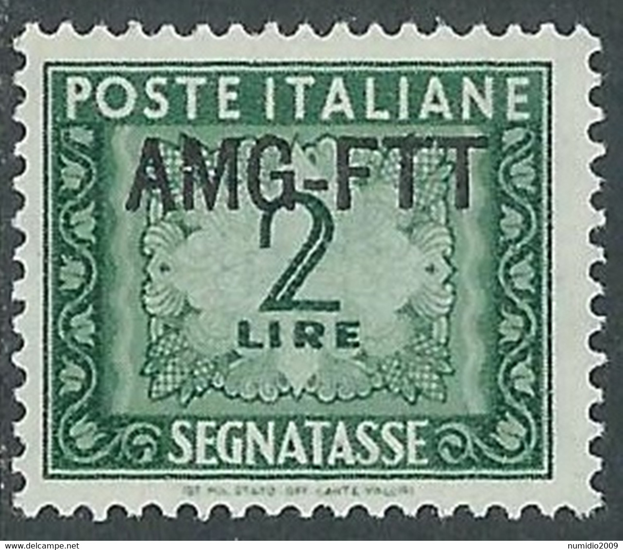 1949-54 TRIESTE A SEGNATASSE 2 LIRE MNH ** - RE10-10 - Segnatasse