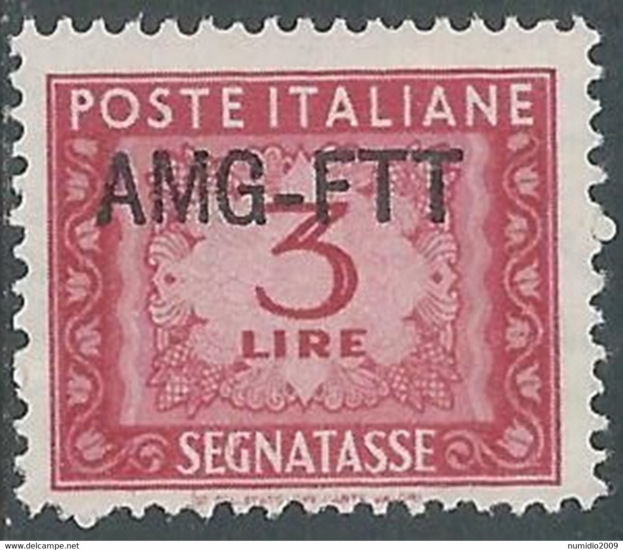 1949-54 TRIESTE A SEGNATASSE 3 LIRE MNH ** - RE10-3 - Segnatasse