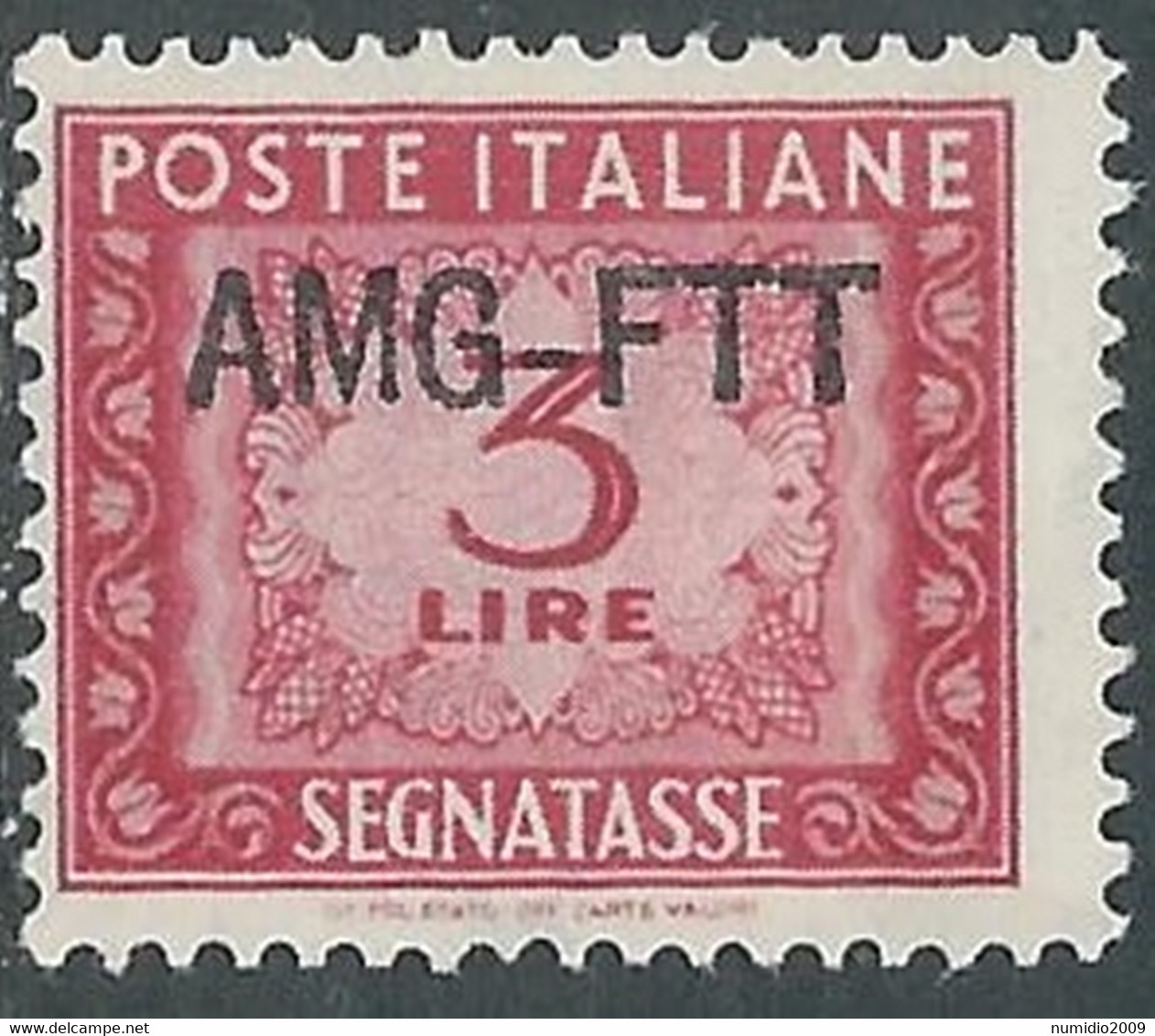 1949-54 TRIESTE A SEGNATASSE 3 LIRE MNH ** - RE10-4 - Taxe