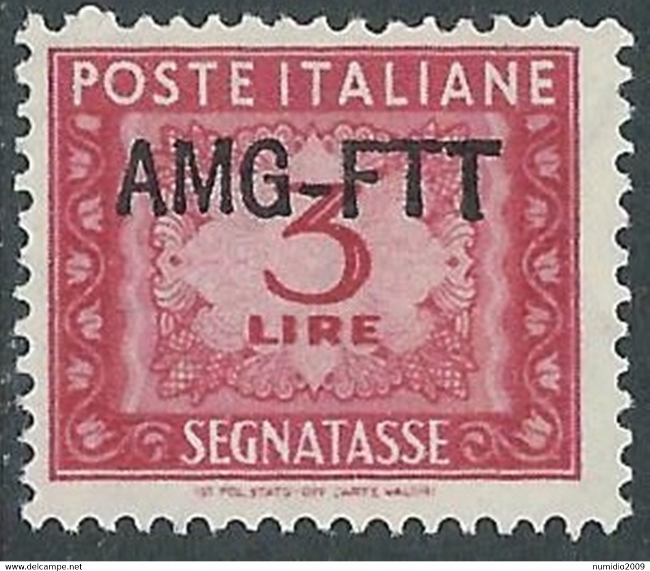 1949-54 TRIESTE A SEGNATASSE 3 LIRE MNH ** - RE10-5 - Segnatasse