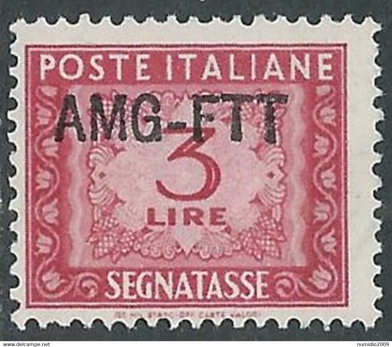 1949-54 TRIESTE A SEGNATASSE 3 LIRE MNH ** - RE10-6 - Taxe