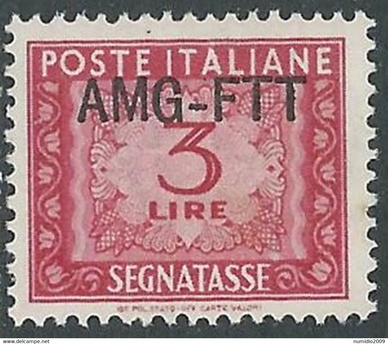 1949-54 TRIESTE A SEGNATASSE 3 LIRE MNH ** - RE10-7 - Segnatasse