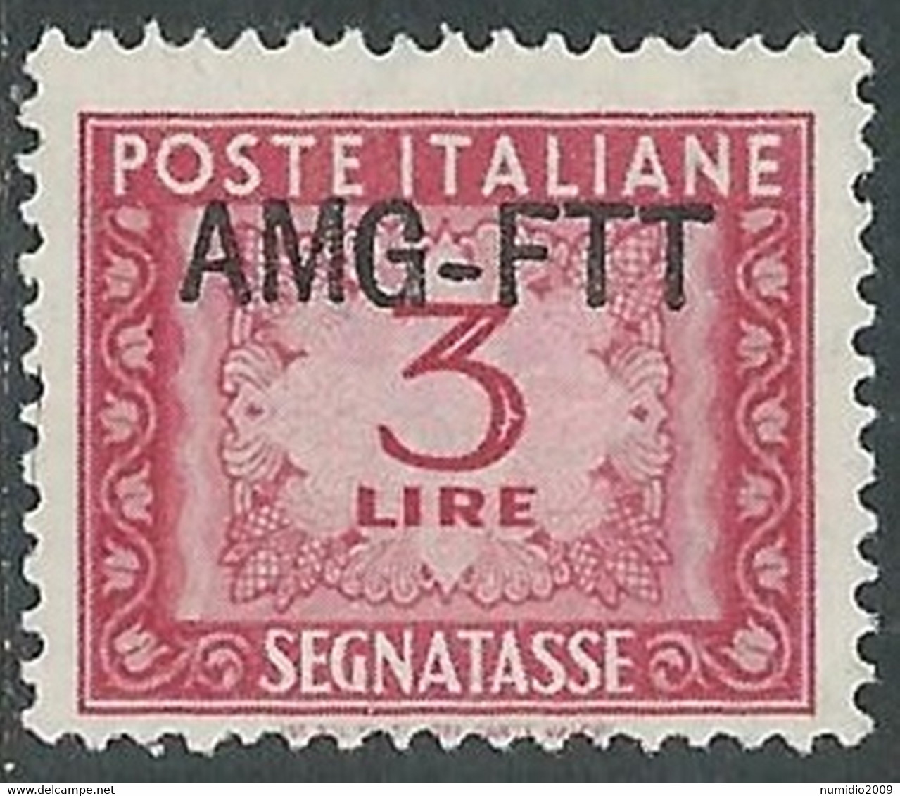 1949-54 TRIESTE A SEGNATASSE 3 LIRE MNH ** - RE10-8 - Portomarken