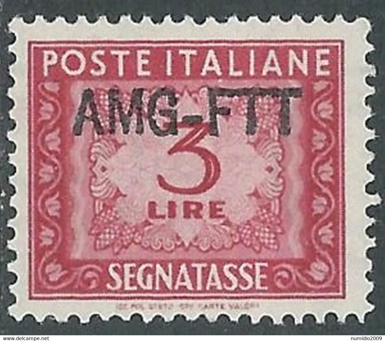 1949-54 TRIESTE A SEGNATASSE 3 LIRE MNH ** - RE10-10 - Strafport