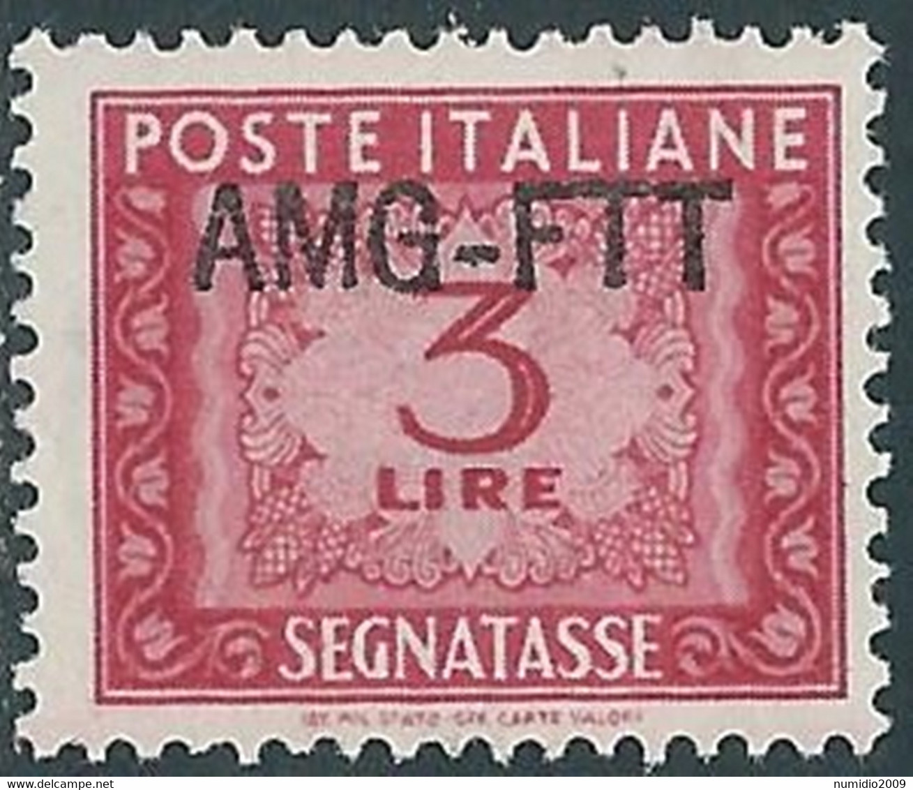 1949-54 TRIESTE A SEGNATASSE 3 LIRE MNH ** - RE11 - Taxe