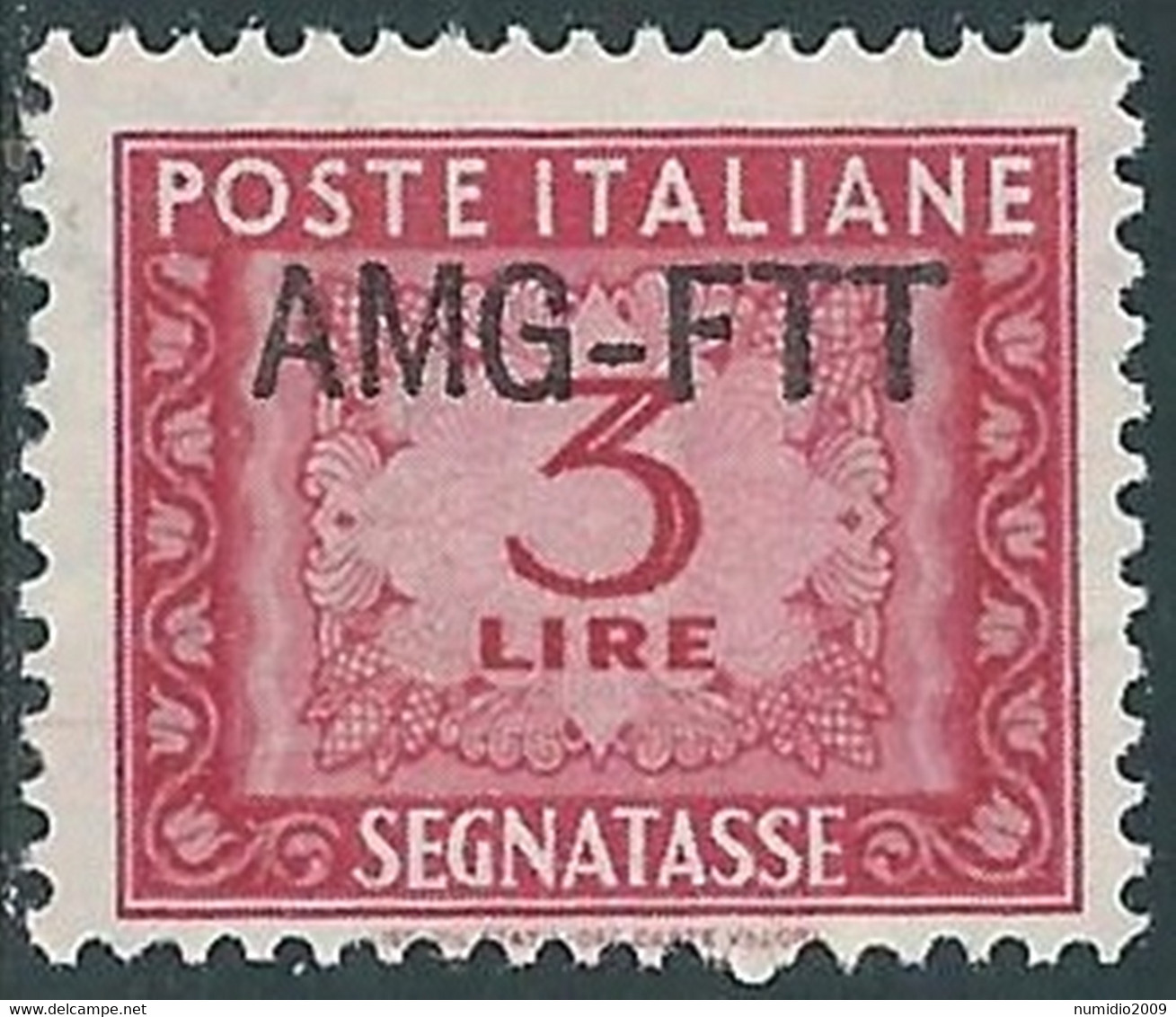 1949-54 TRIESTE A SEGNATASSE 3 LIRE MNH ** - RE11-2 - Portomarken