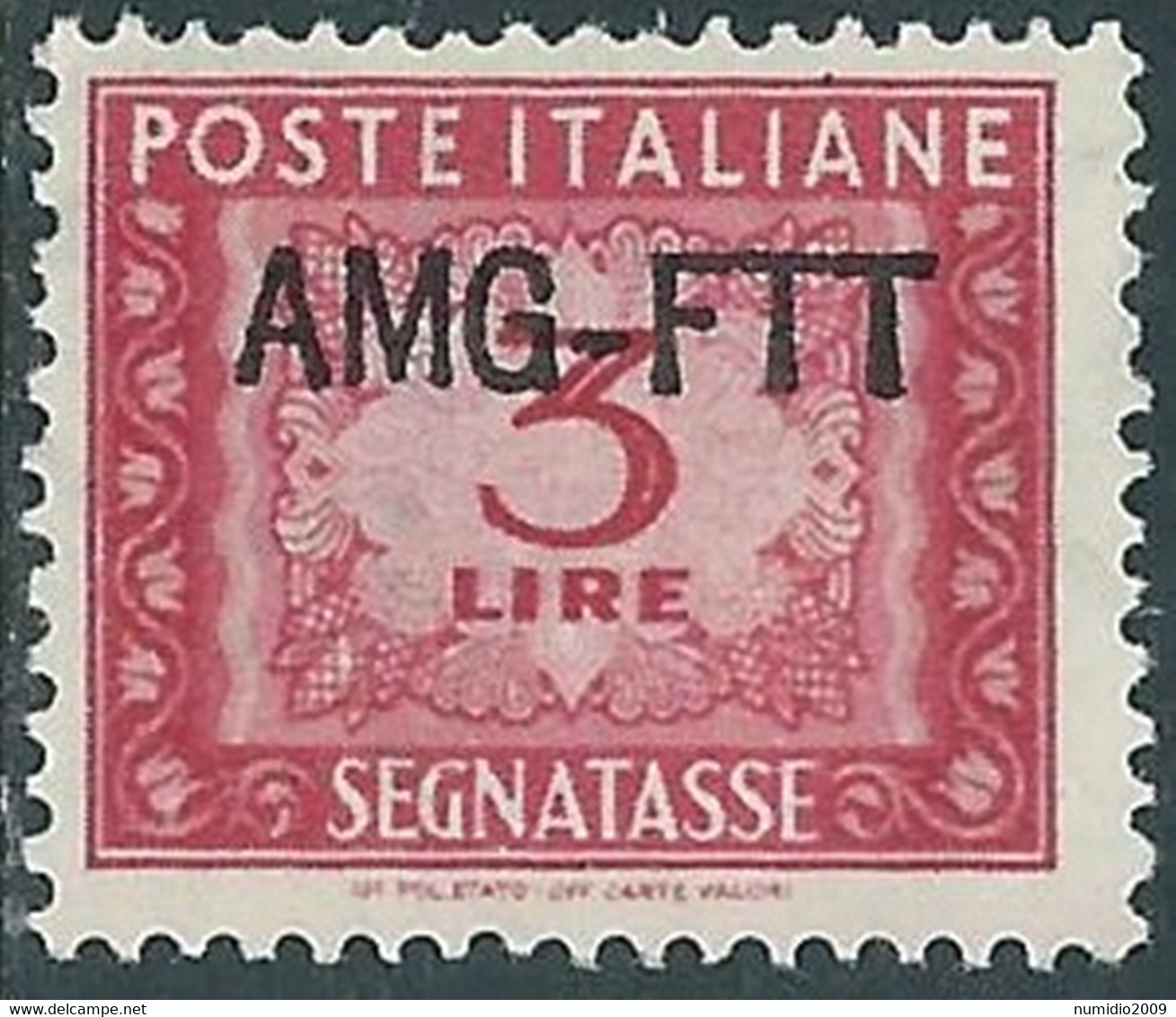 1949-54 TRIESTE A SEGNATASSE 3 LIRE MNH ** - RE11-3 - Portomarken