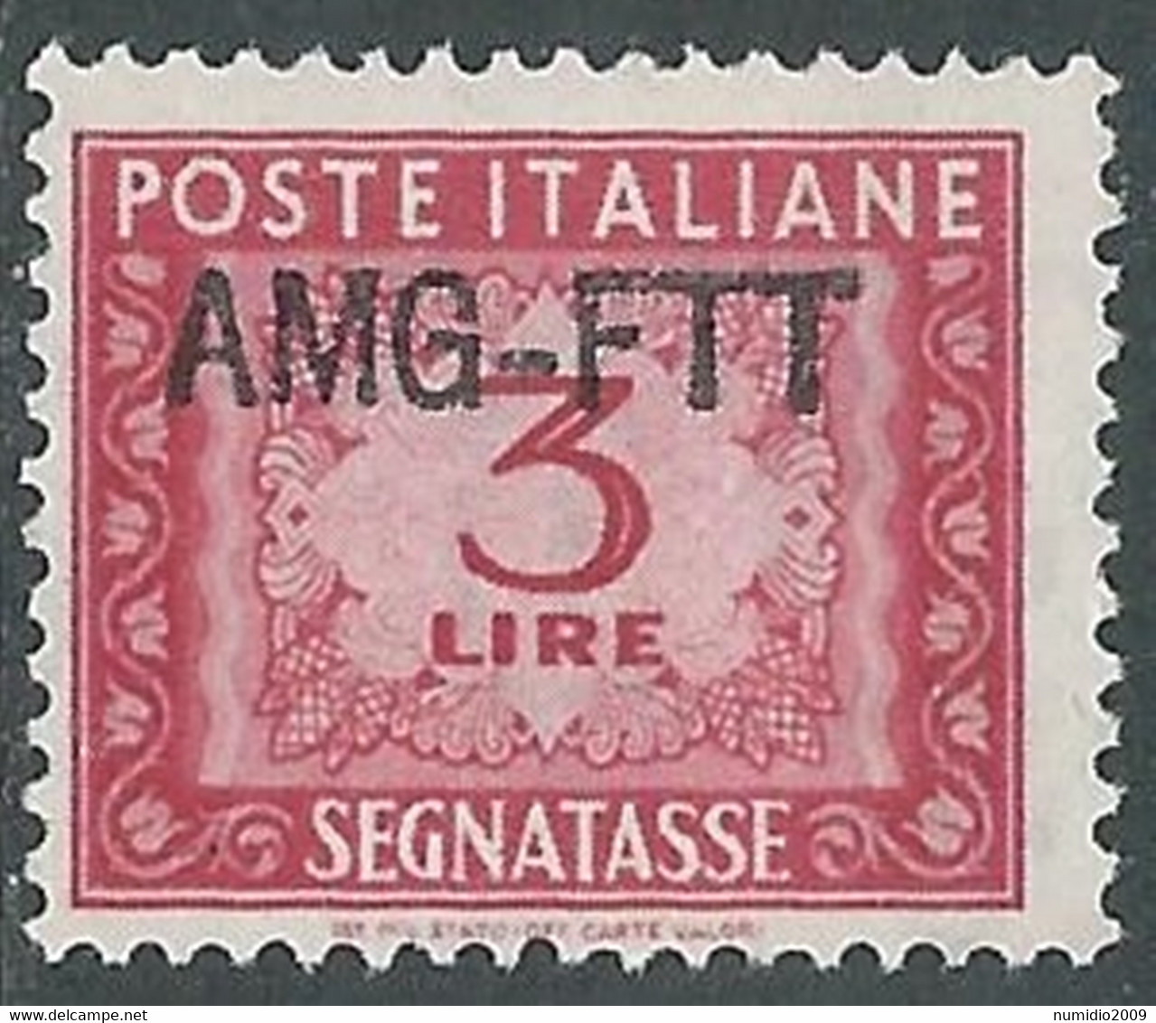 1949-54 TRIESTE A SEGNATASSE 3 LIRE MNH ** - RE20 - Postage Due