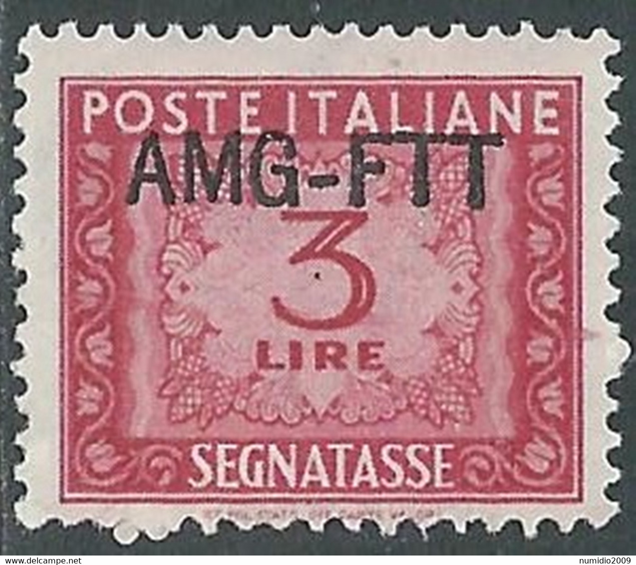 1949-54 TRIESTE A SEGNATASSE 3 LIRE MNH ** - RE20-6 - Strafport