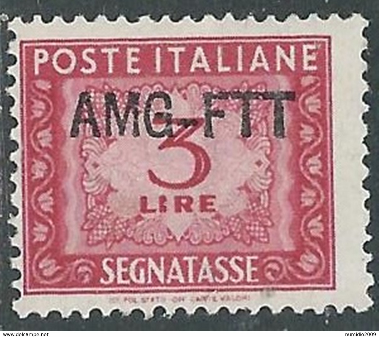 1949-54 TRIESTE A SEGNATASSE 3 LIRE MNH ** - RE20-7 - Segnatasse