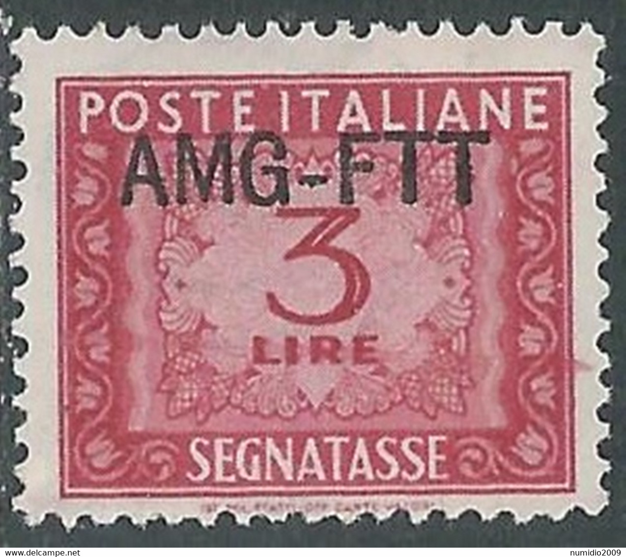 1949-54 TRIESTE A SEGNATASSE 3 LIRE MNH ** - RE20-8 - Strafport