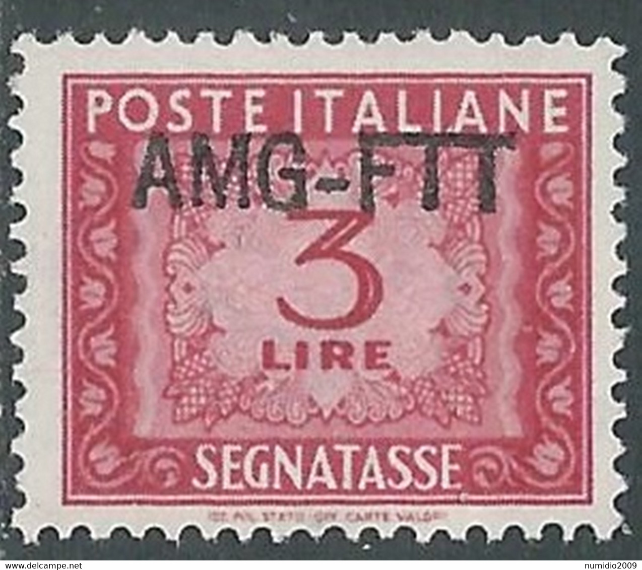 1949-54 TRIESTE A SEGNATASSE 3 LIRE MNH ** - RE20-10 - Taxe