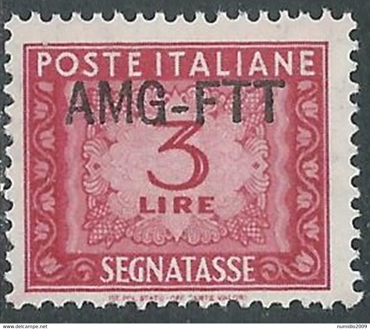 1949-54 TRIESTE A SEGNATASSE 3 LIRE MNH ** - RE28 - Taxe