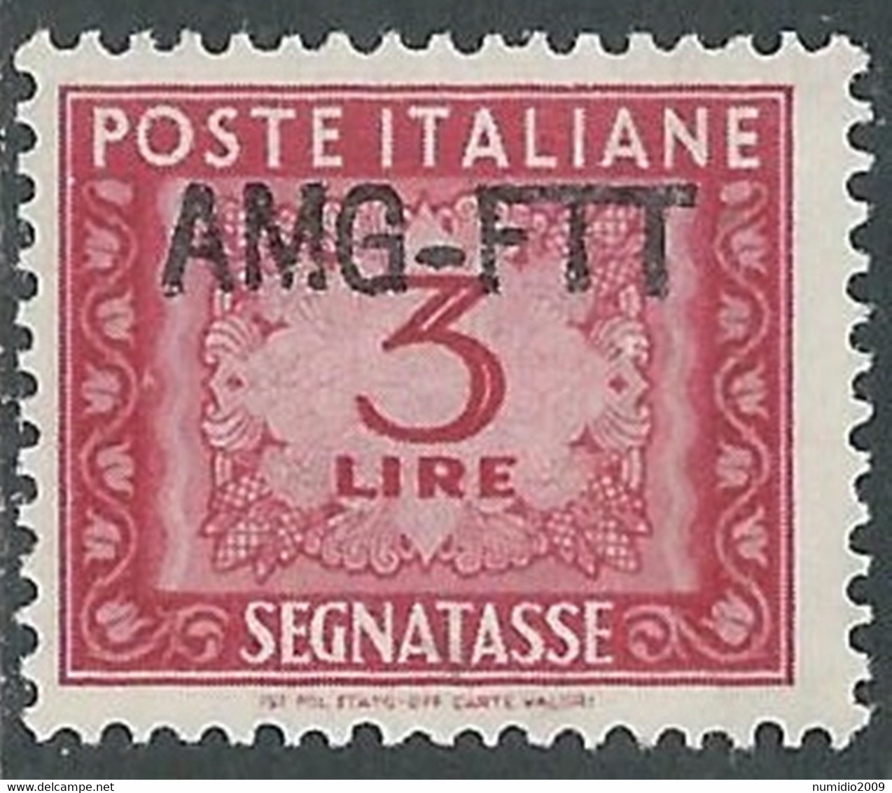 1949-54 TRIESTE A SEGNATASSE 3 LIRE MNH ** - RE28-3 - Segnatasse