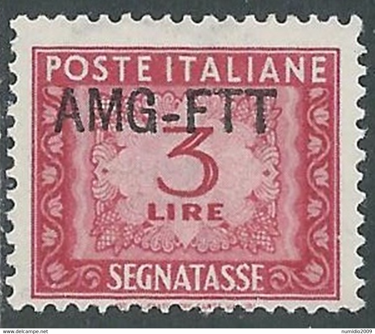 1949-54 TRIESTE A SEGNATASSE 3 LIRE MNH ** - RE28-5 - Portomarken