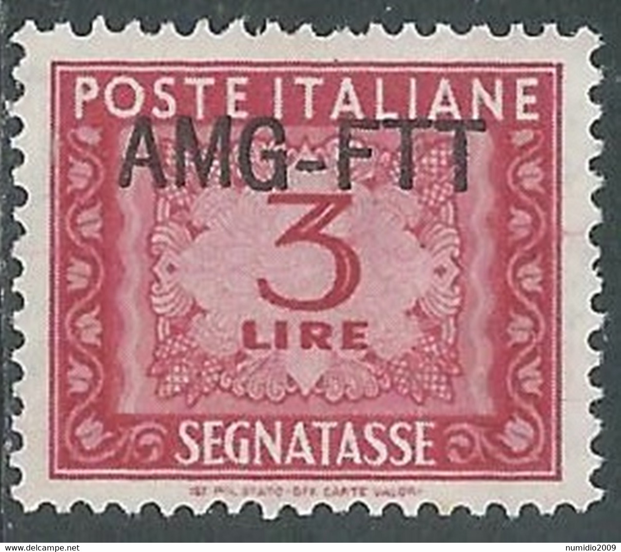 1949-54 TRIESTE A SEGNATASSE 3 LIRE MNH ** - RE28-6 - Strafport