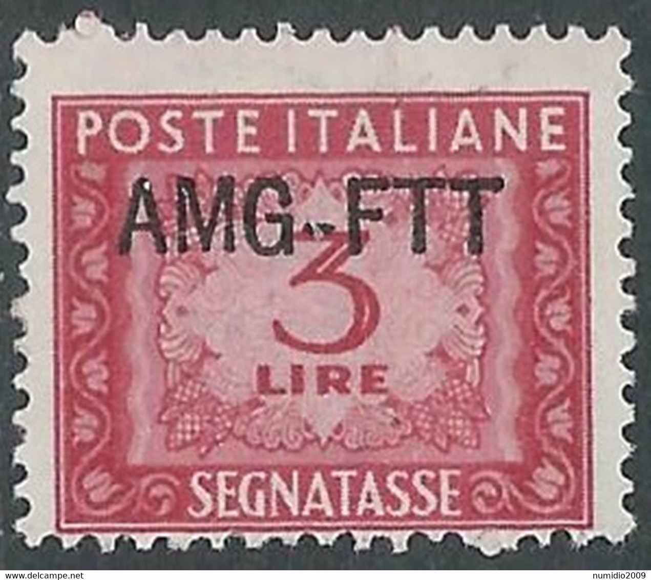 1949-54 TRIESTE A SEGNATASSE 3 LIRE MNH ** - RE28-9 - Strafport