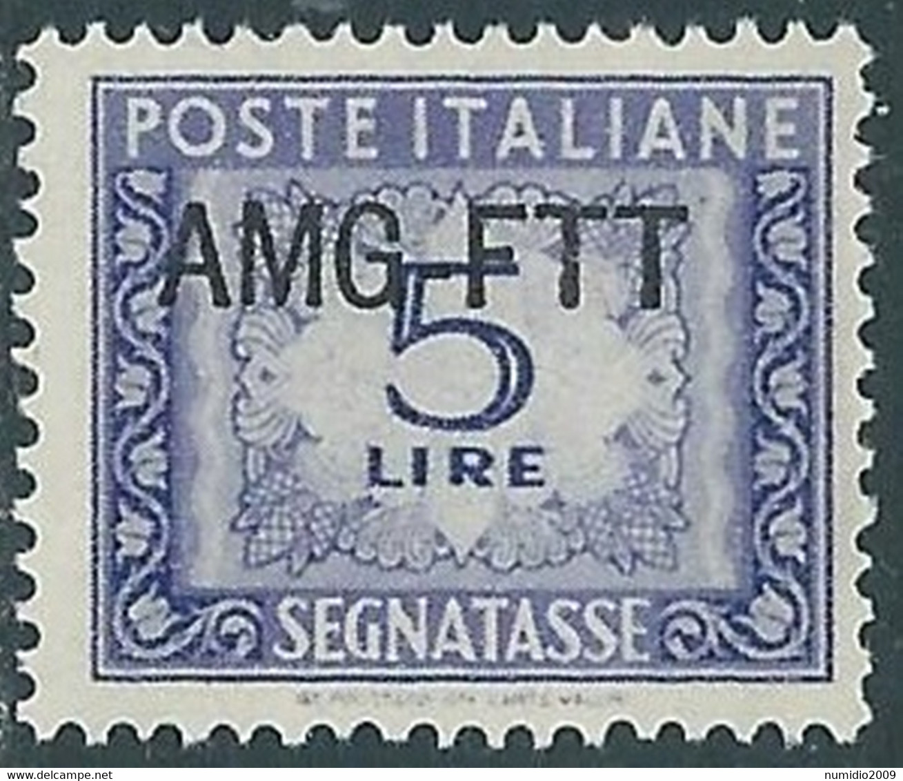 1949-54 TRIESTE A SEGNATASSE 5 LIRE MNH ** - RE11-2 - Postage Due