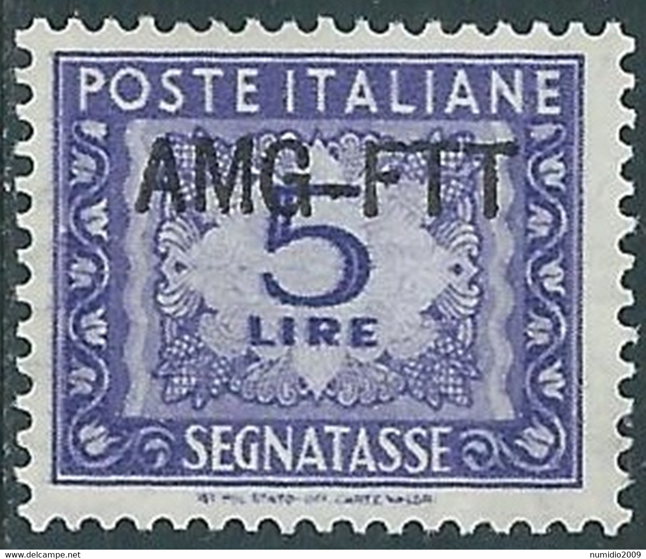 1949-54 TRIESTE A SEGNATASSE 5 LIRE MNH ** - RE11-3 - Postage Due