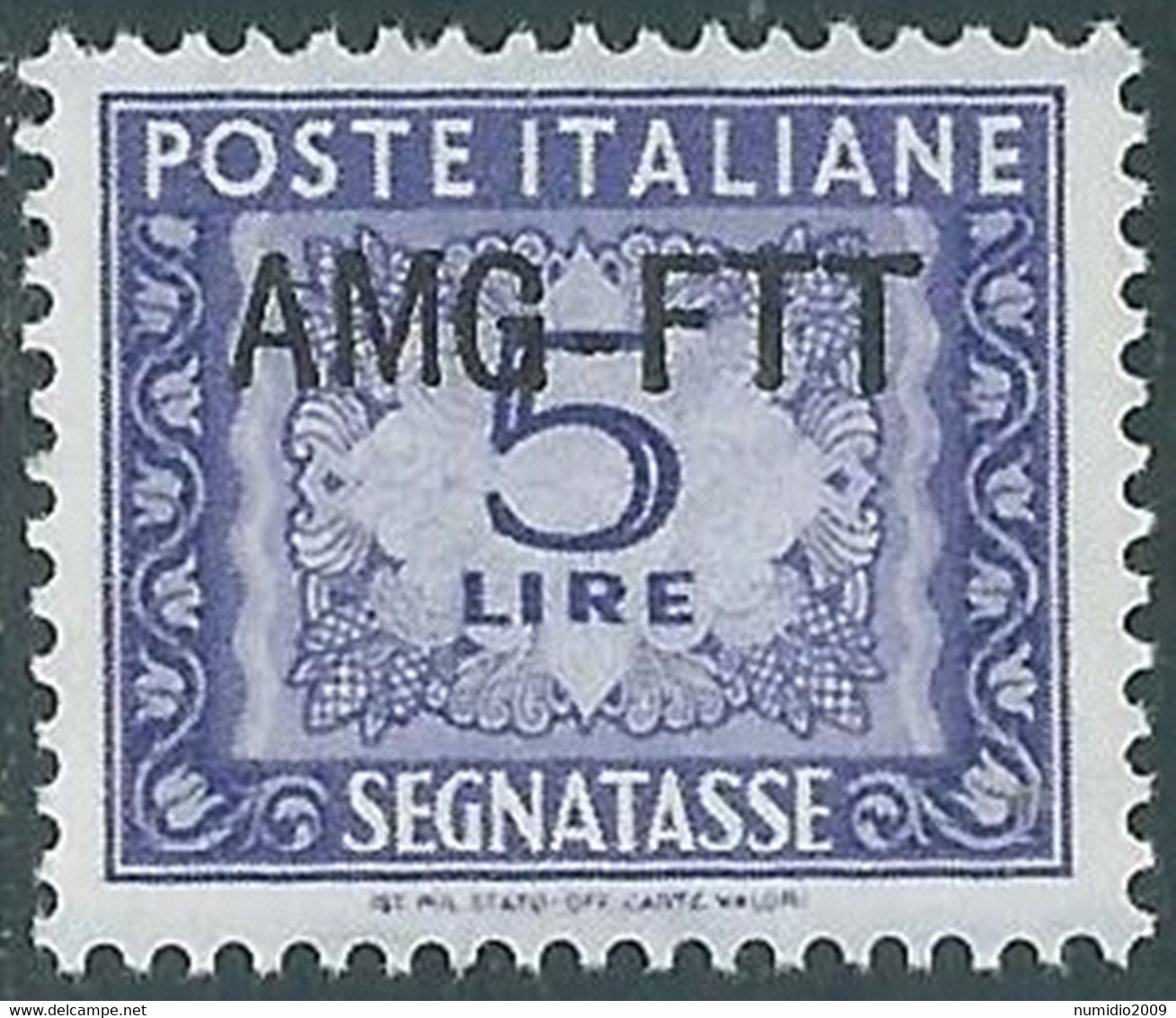 1949-54 TRIESTE A SEGNATASSE 5 LIRE MNH ** - RE11-5 - Strafport