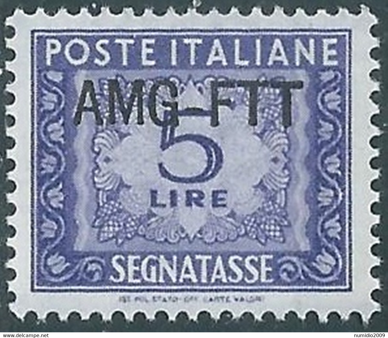 1949-54 TRIESTE A SEGNATASSE 5 LIRE MNH ** - RE11-7 - Taxe