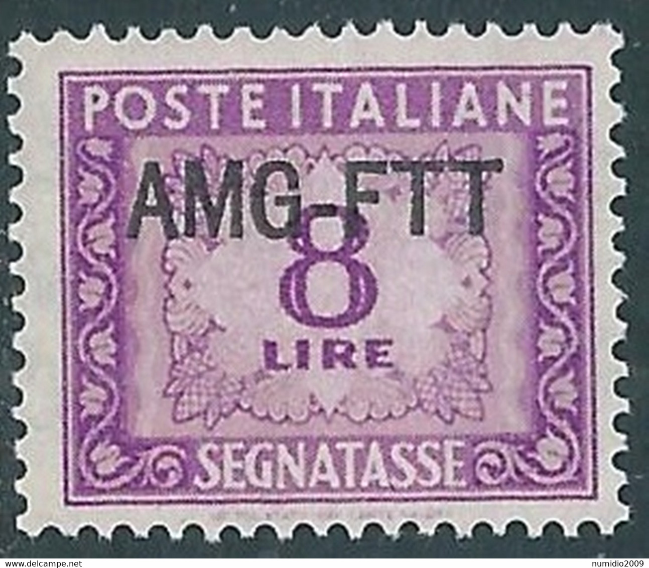 1949-54 TRIESTE A SEGNATASSE 8 LIRE MNH ** - RE11-5 - Portomarken