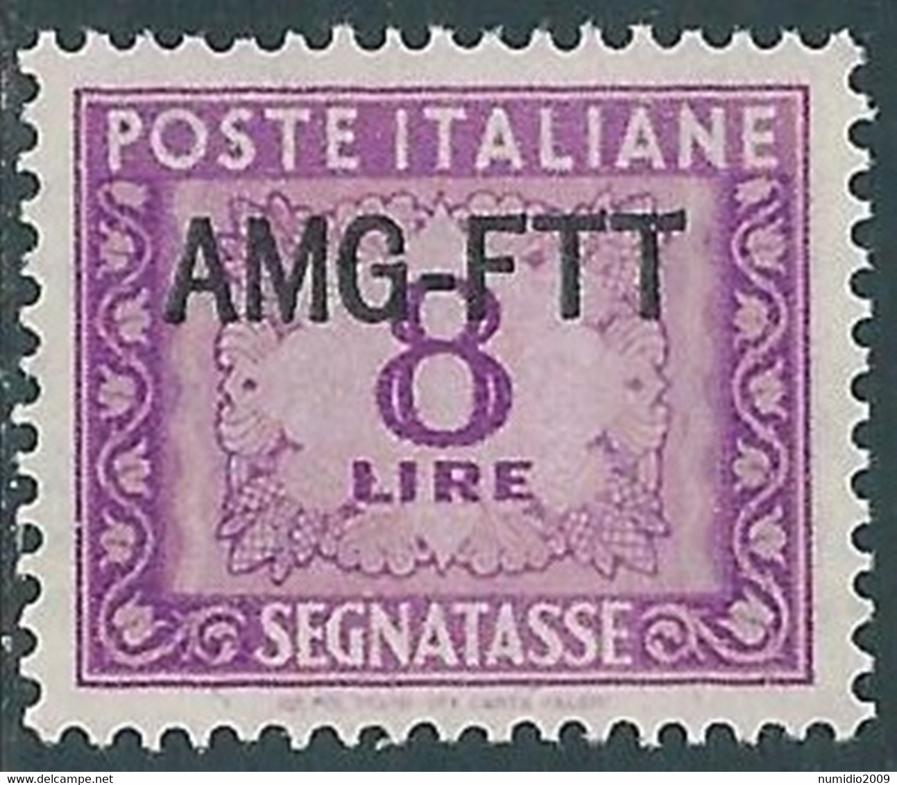 1949-54 TRIESTE A SEGNATASSE 8 LIRE MNH ** - RE11-6 - Portomarken