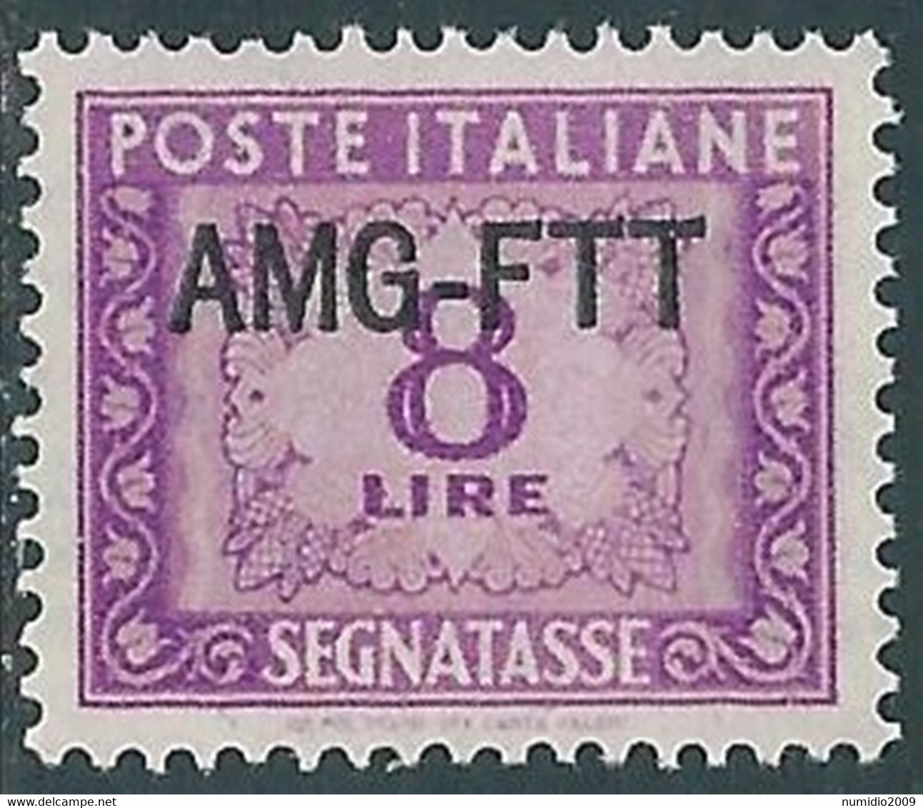 1949-54 TRIESTE A SEGNATASSE 8 LIRE MNH ** - RE11-6 - Segnatasse