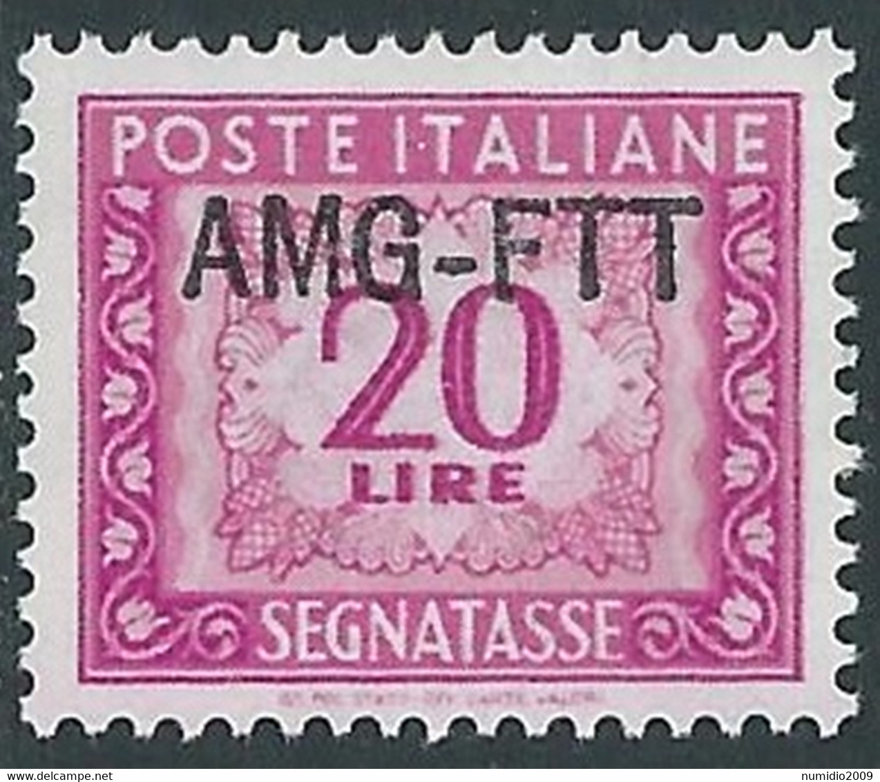 1949-54 TRIESTE A SEGNATASSE 20 LIRE MNH ** - RE11 - Segnatasse