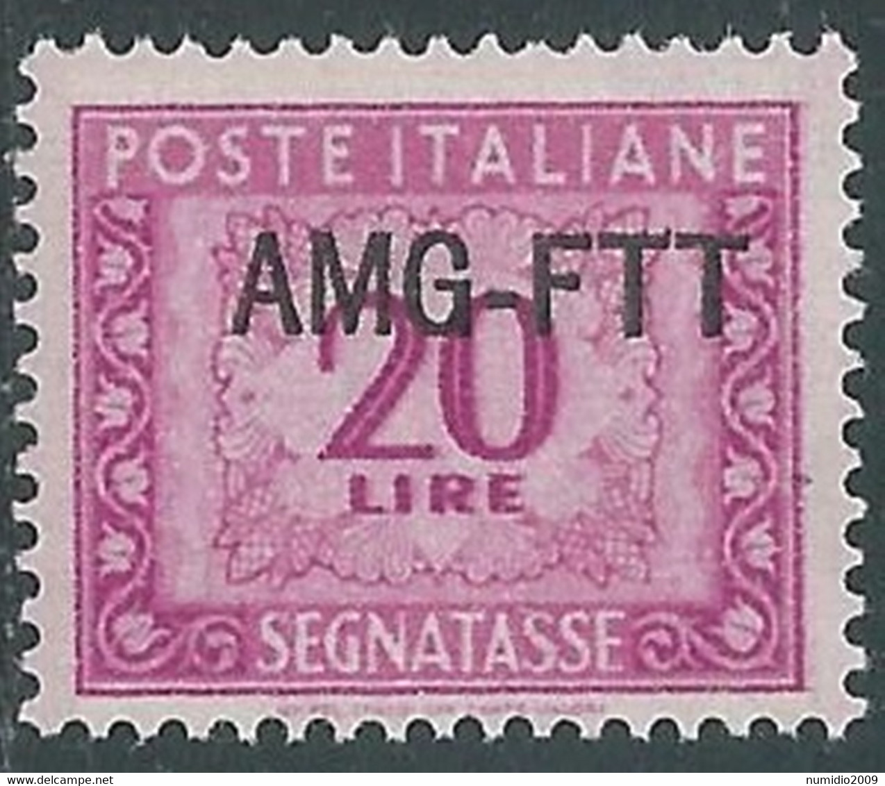 1949-54 TRIESTE A SEGNATASSE 20 LIRE MNH ** - RE11-5 - Taxe