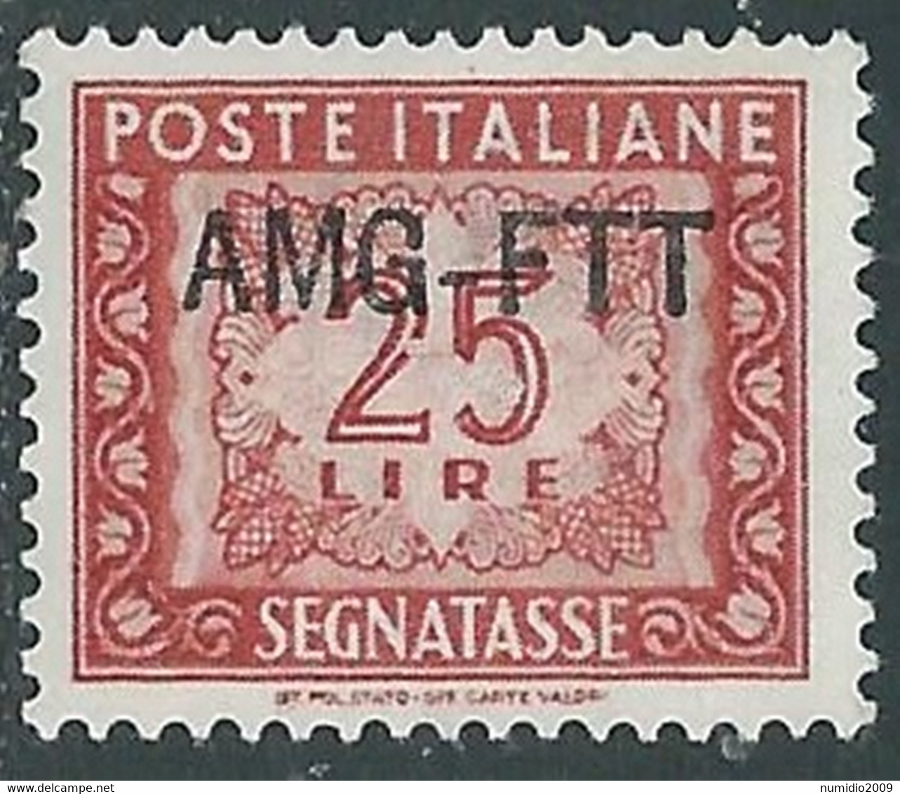 1949-54 TRIESTE A SEGNATASSE 25 LIRE MNH ** - RE10-2 - Taxe