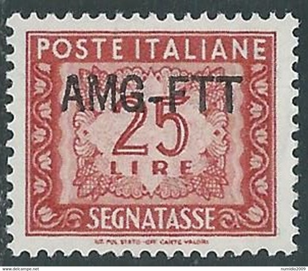 1949-54 TRIESTE A SEGNATASSE 25 LIRE MNH ** - RE11-4 - Postage Due