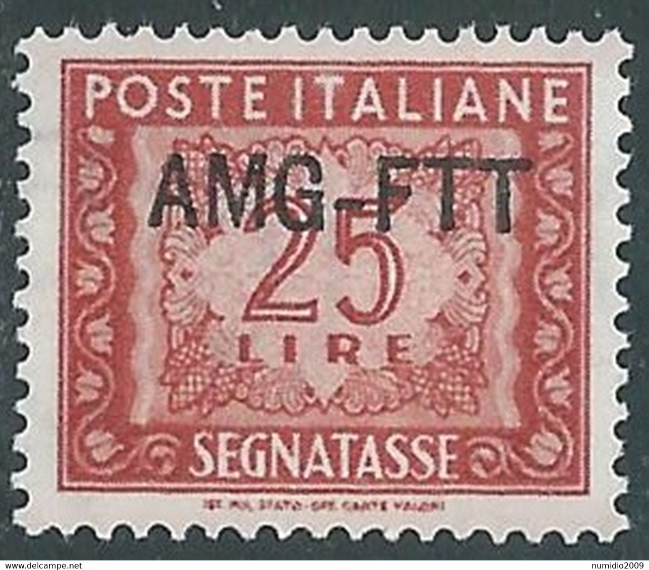 1949-54 TRIESTE A SEGNATASSE 25 LIRE MNH ** - RE11-6 - Postage Due