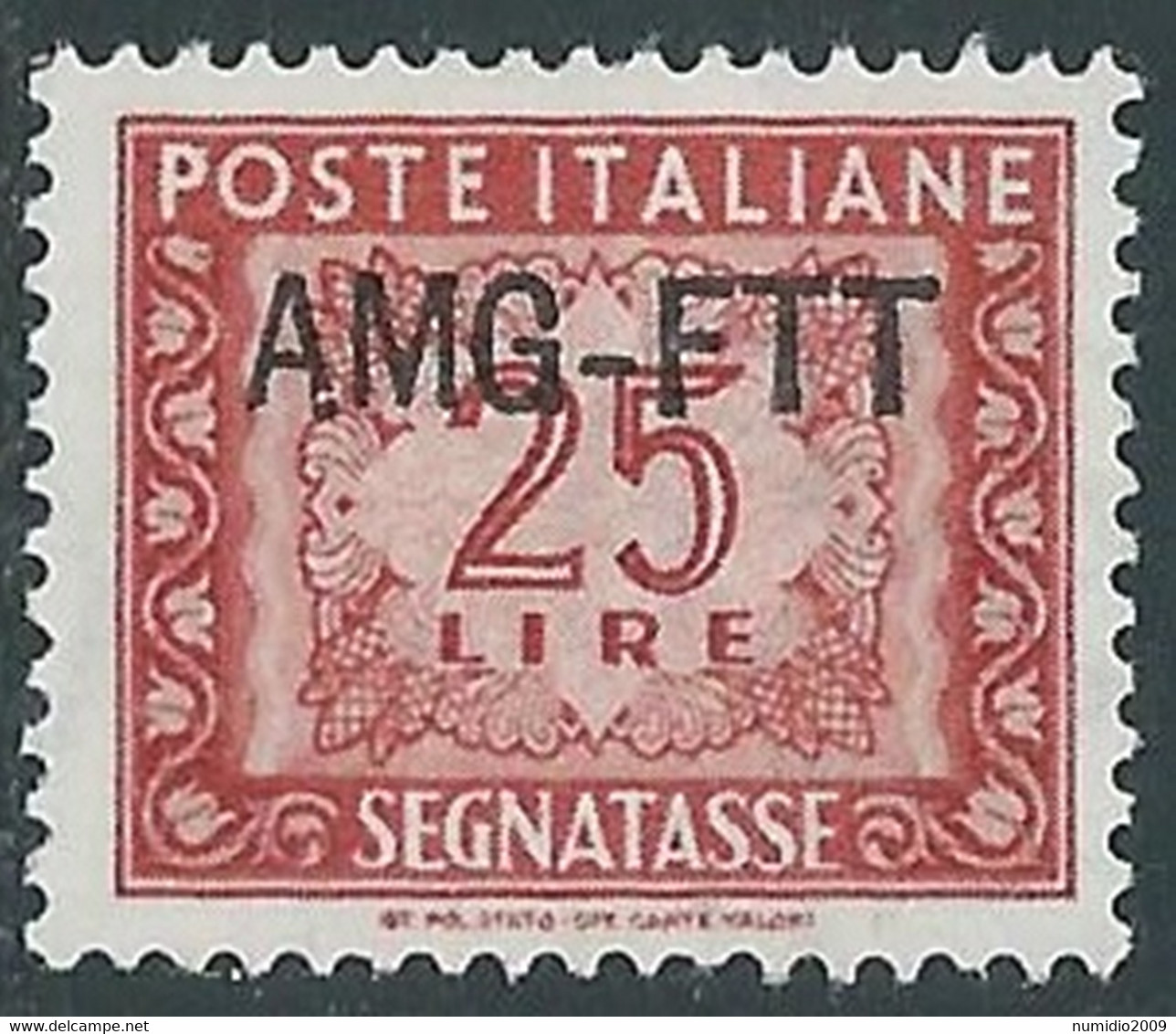 1949-54 TRIESTE A SEGNATASSE 25 LIRE MNH ** - RE11-8 - Postage Due