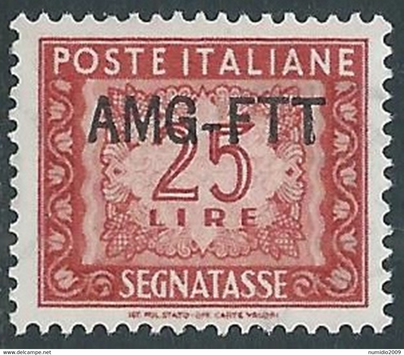 1949-54 TRIESTE A SEGNATASSE 25 LIRE MNH ** - RE11-9 - Taxe