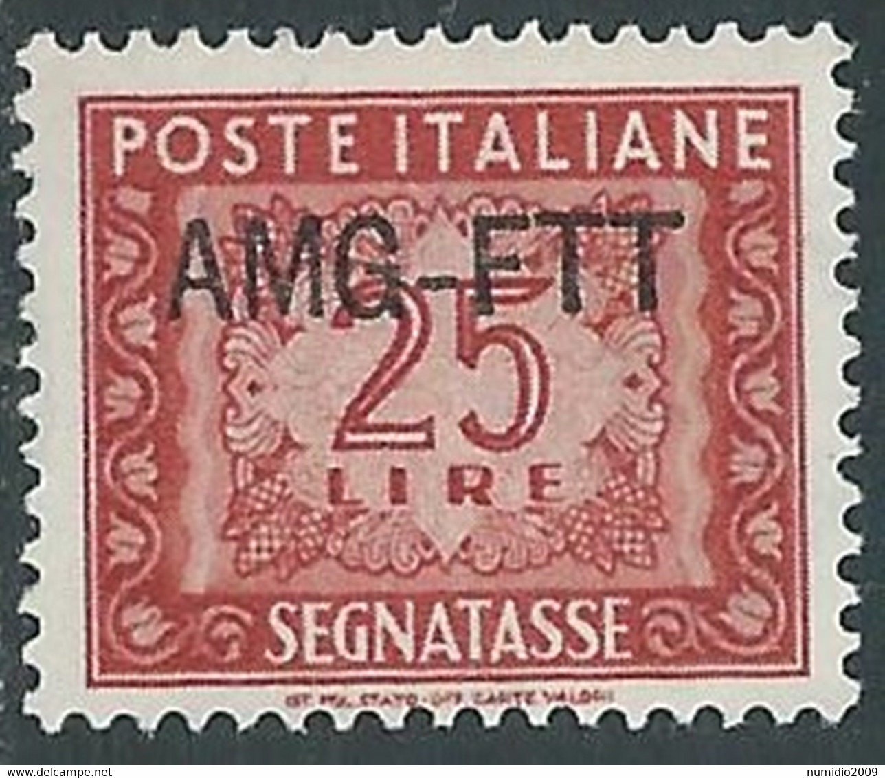 1949-54 TRIESTE A SEGNATASSE 25 LIRE MNH ** - RE11-10 - Postage Due