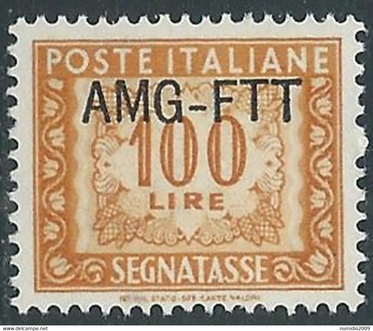 1949-54 TRIESTE A SEGNATASSE 100 LIRE MNH ** - RE11 - Postage Due