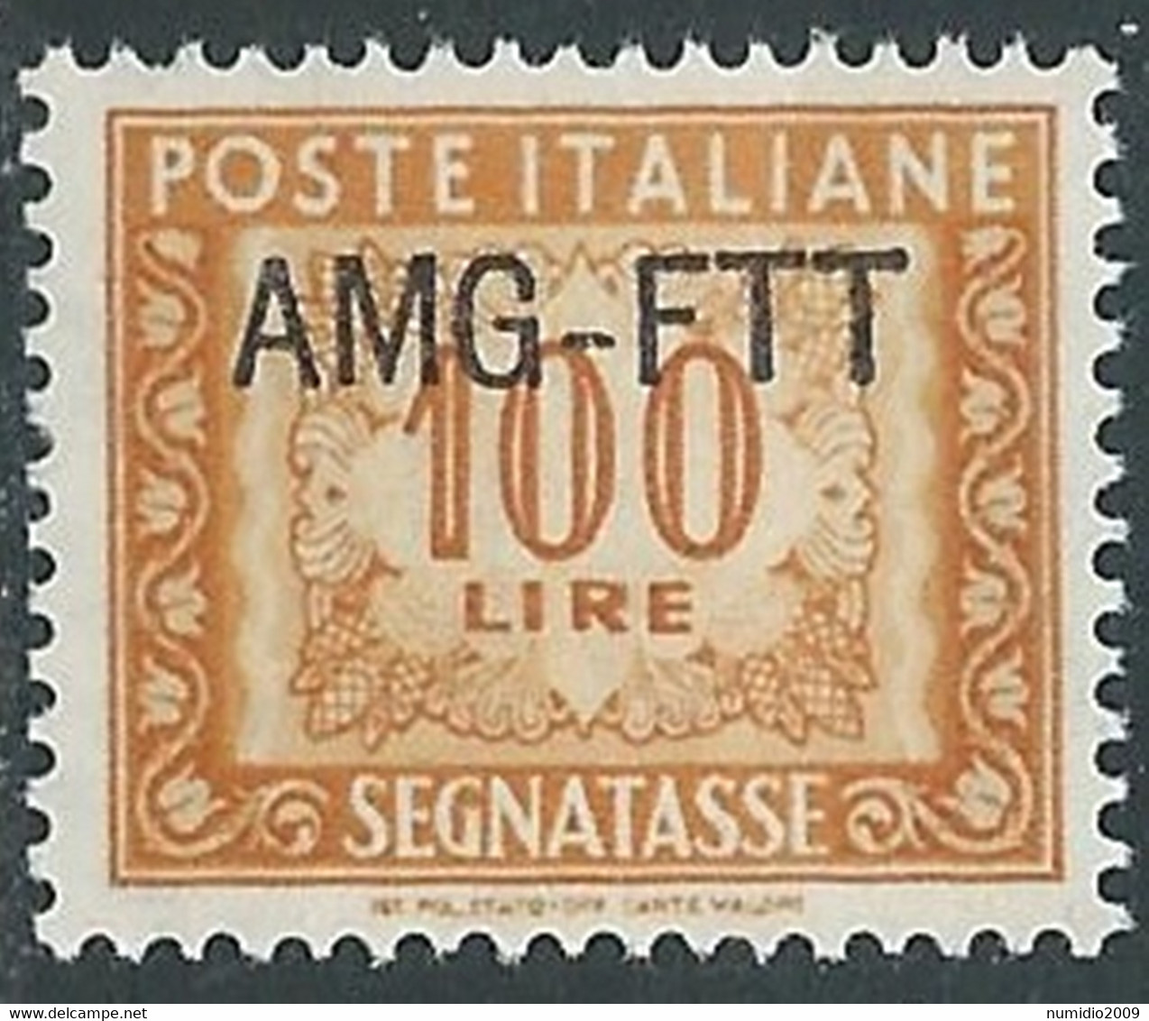 1949-54 TRIESTE A SEGNATASSE 100 LIRE MNH ** - RE11-2 - Postage Due