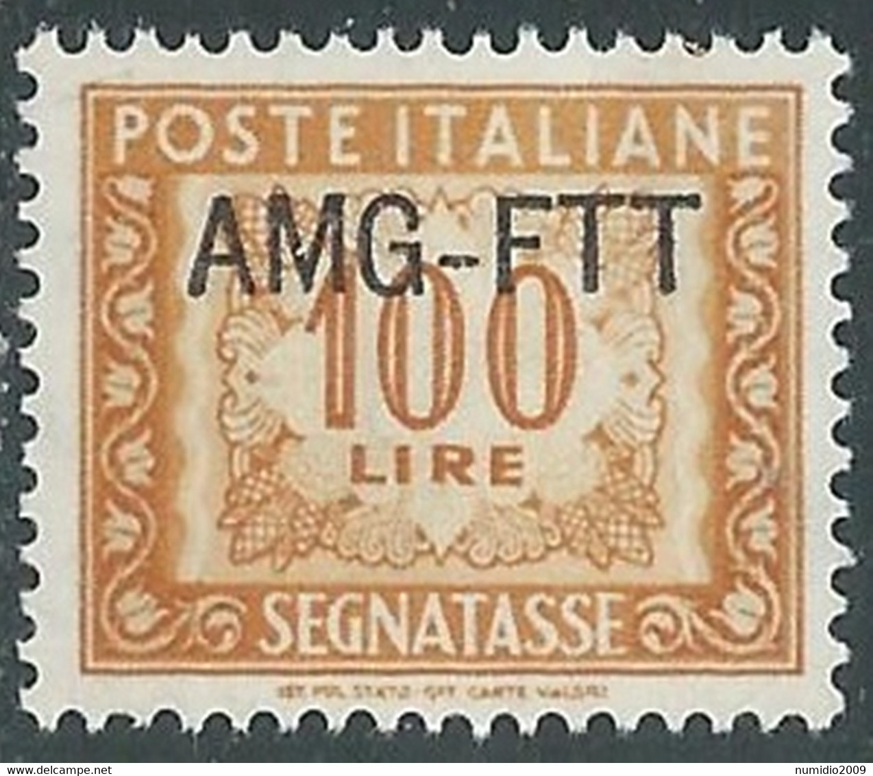 1949-54 TRIESTE A SEGNATASSE 100 LIRE MNH ** - RE11-5 - Strafport