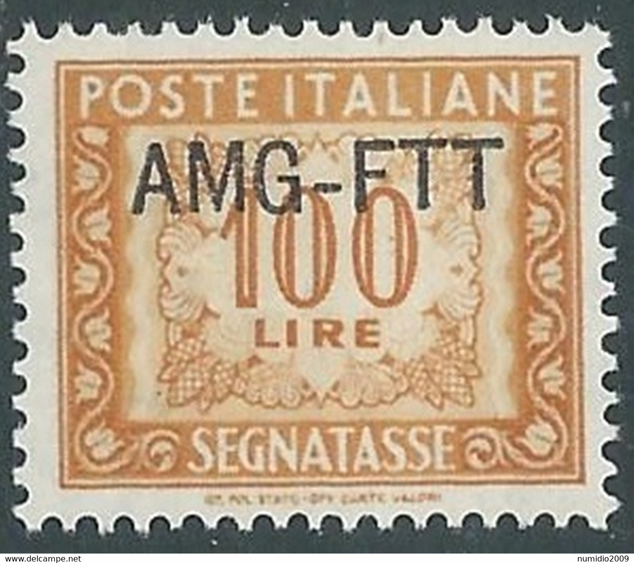 1949-54 TRIESTE A SEGNATASSE 100 LIRE MNH ** - RE11-6 - Segnatasse