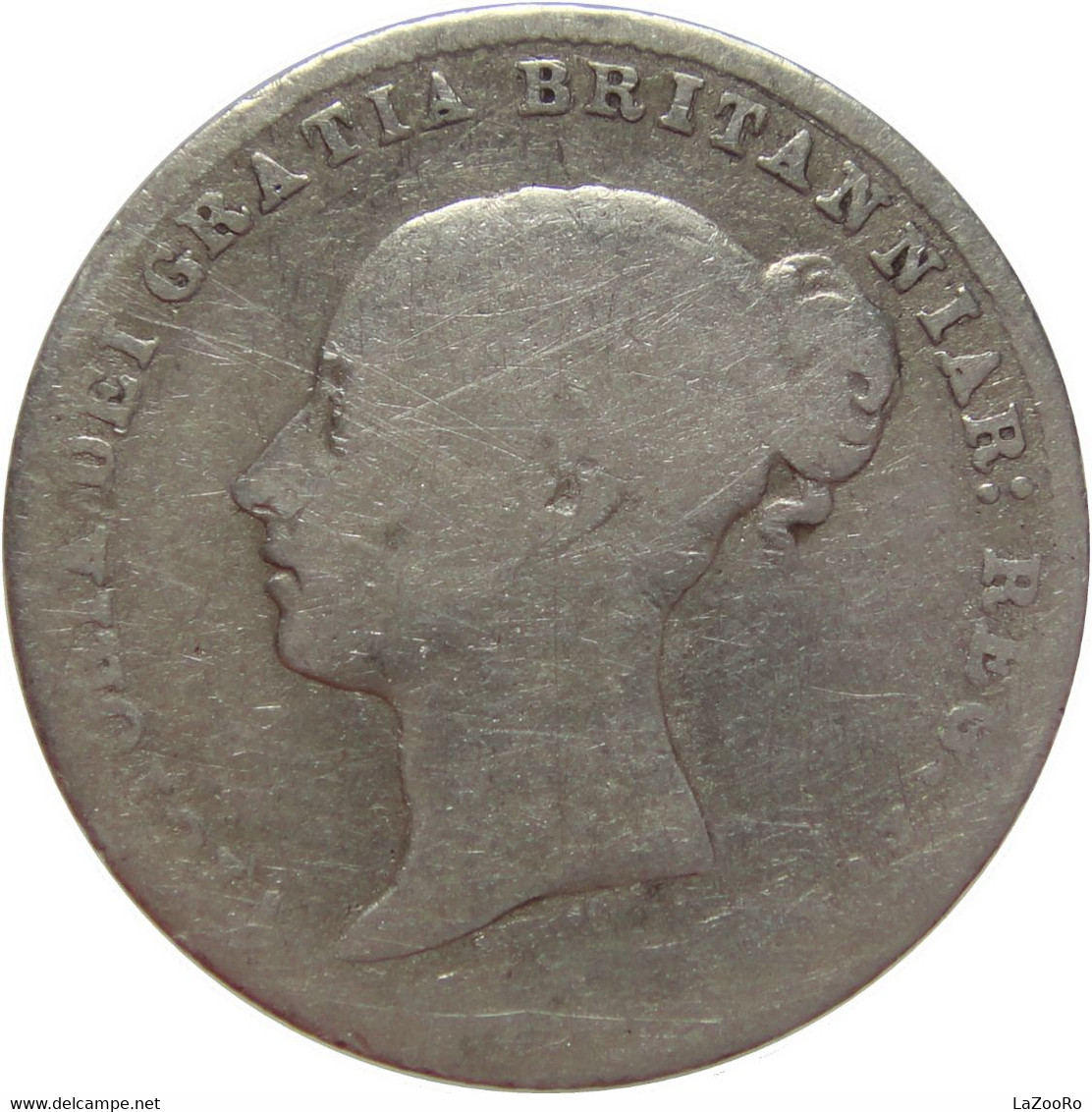 LaZooRo: Great Britain 6 Pence 1866 50 VG / F - Silver - H. 6 Pence