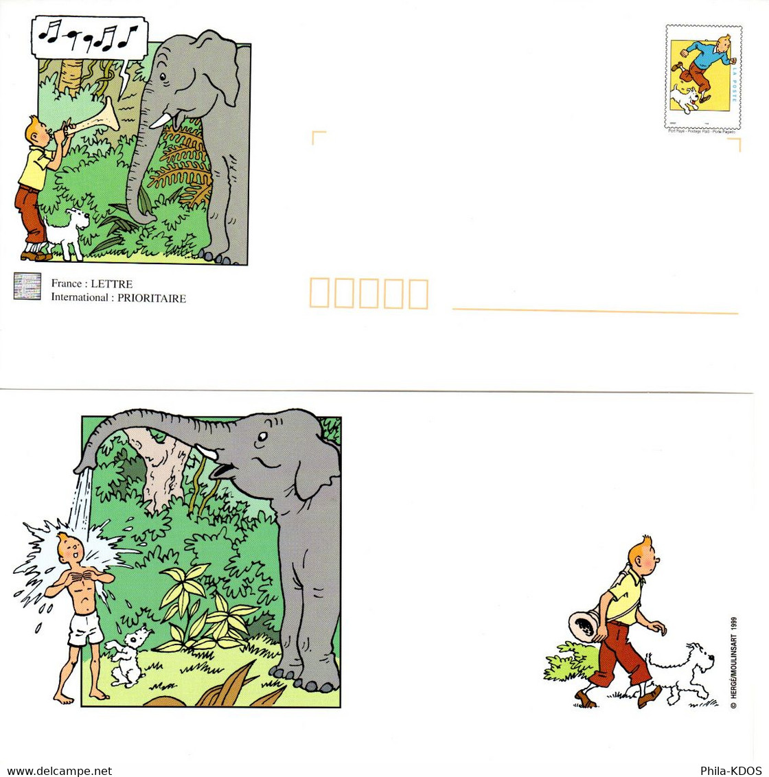 &#9733; " TINTIN " Sur PAP De 2000 (avec Sa Carte)  N° YT 3304 En Parfait état. - Fumetti