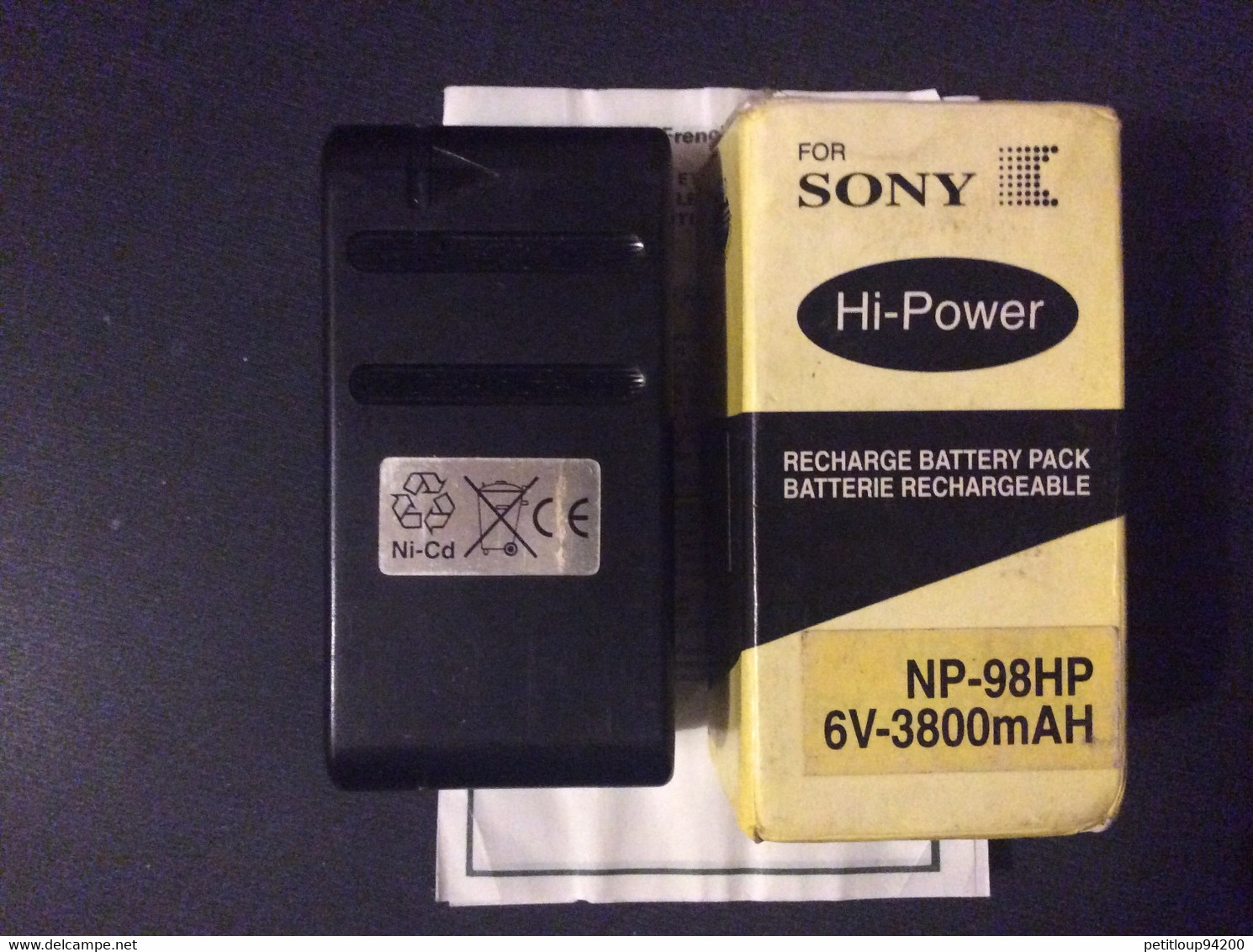 BATTERIE RECHARGEABLE/RECHARGE BATTERY PACK  NP-98HP  COMPATIBLE  Sony Sharp Sanyo Etc... - Other & Unclassified