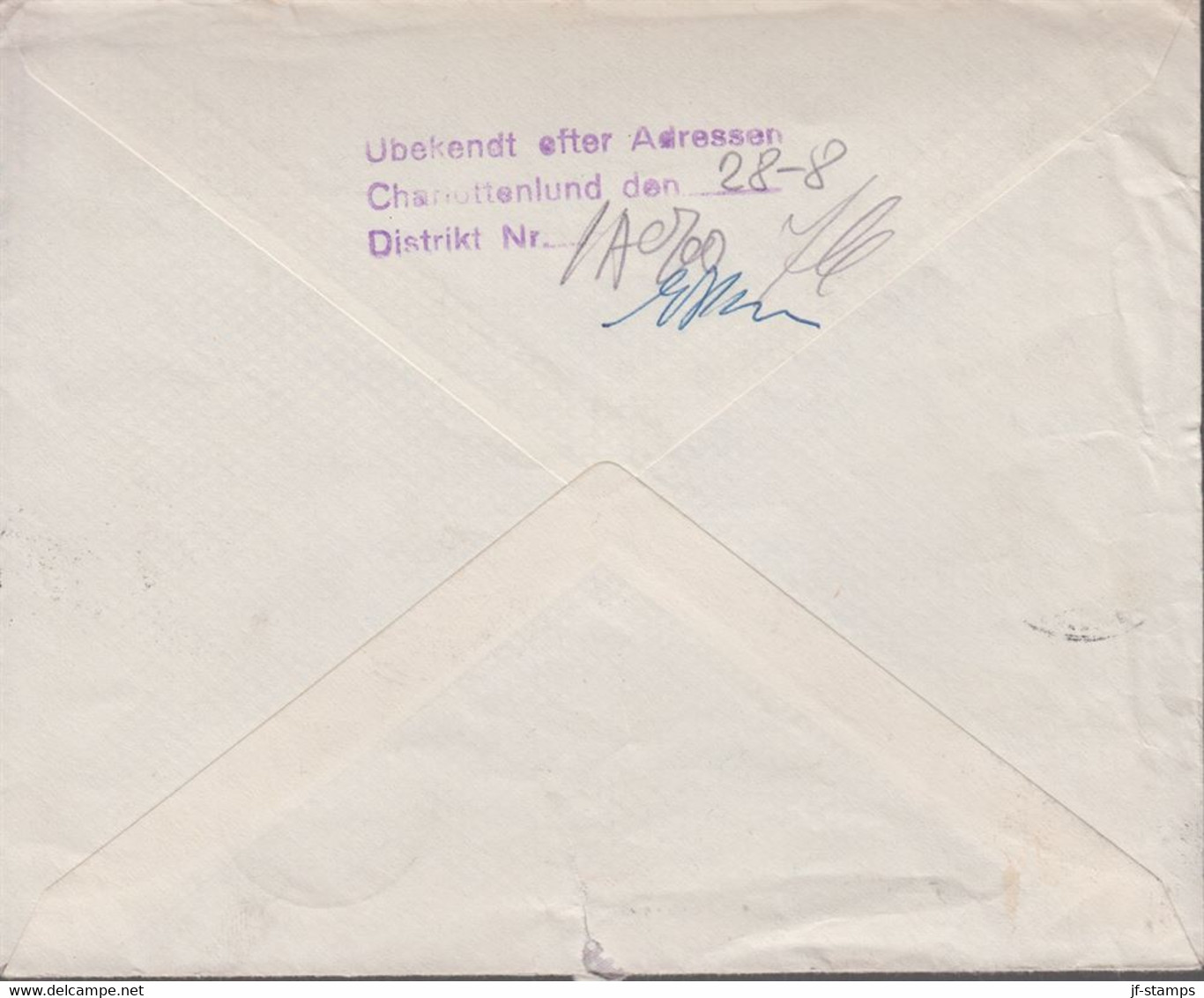 1951. DANMARK 20 ØRE Fr. IX On Cover From LYNGBY 26 AUG 1954 To Charlottenlund, Readr... () - JF417198 - Covers & Documents